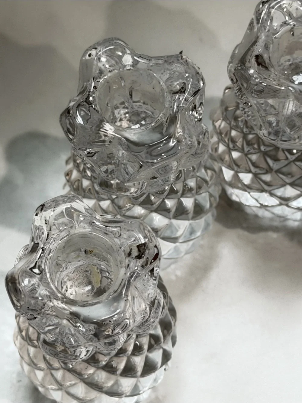 Williams Sonoma Pineapple Candle Holders Set of 4 Preppy Coastal Home Decor